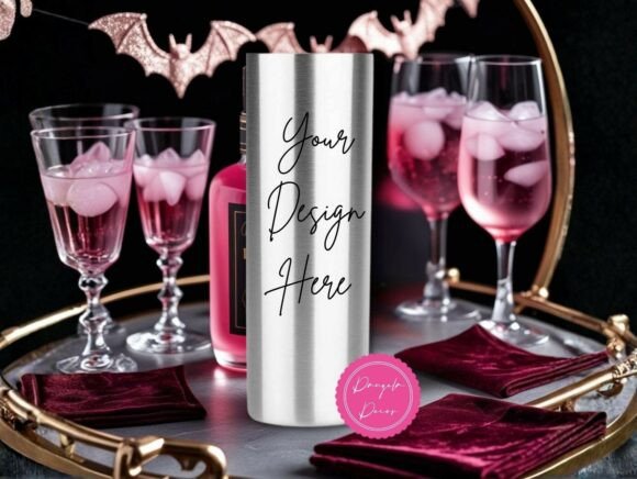 20 Oz Halloween Tumbler Mockup: Graphics for Product Mockups