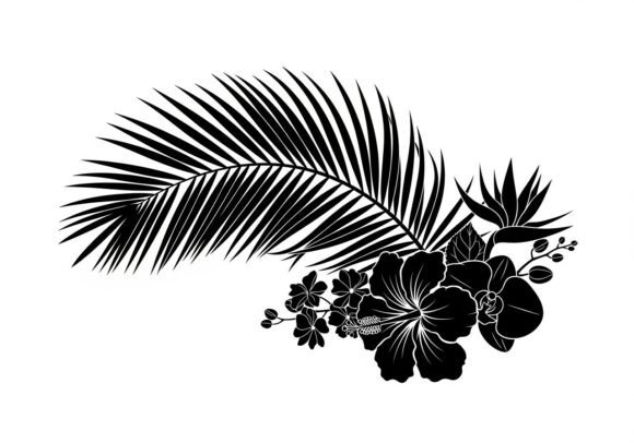 Black Palm Leaf and Tropical Flowers: A Designer's Review