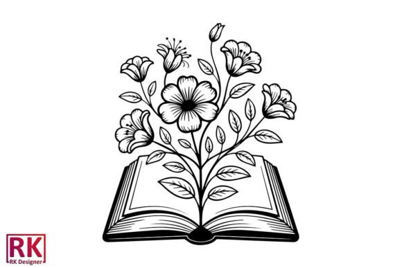 Book Flowers Svg: Graphics and Illustrations for Branding