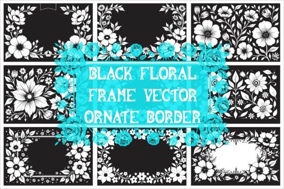 Elegant Laser Cut Floral: Graphics for Crafts