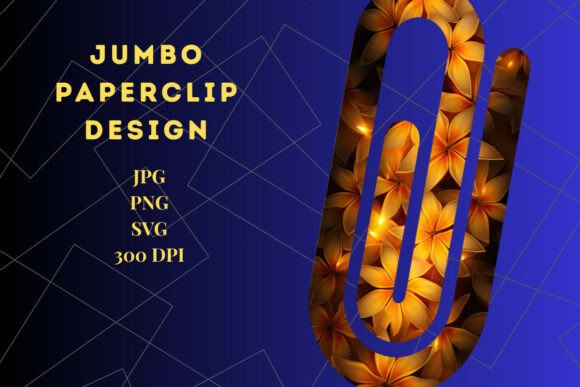 Golden Floral Glow Paperclip B