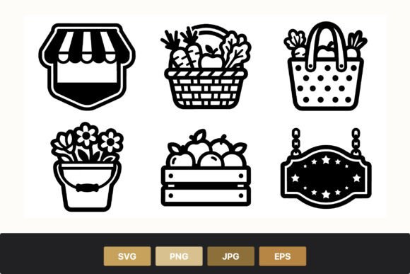 Market Stall Graphics: Fresh Illustrations for Sellers