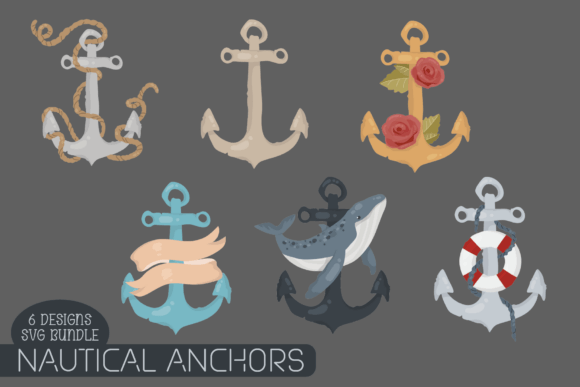 Nautical Anchors Bundle: Graphics and Crafts