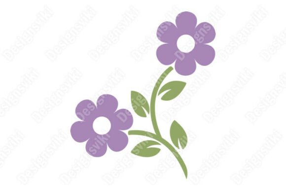 Purple Flowers Vector: Graphics & Illustrations