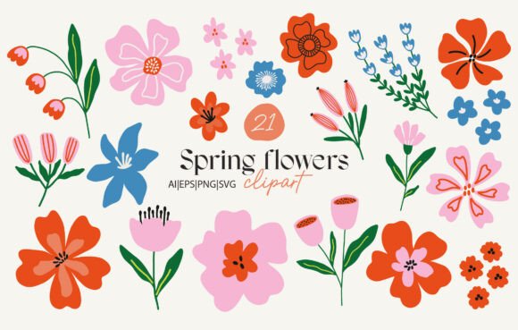 Review: Spring Flowers Clipart Collection for Embroidery