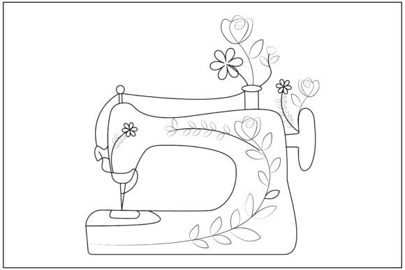 Sewing Machine Flowers: Graphics & Illustrations