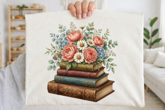 Vintage Book Graphics: Watercolor Illustrations for Sellers