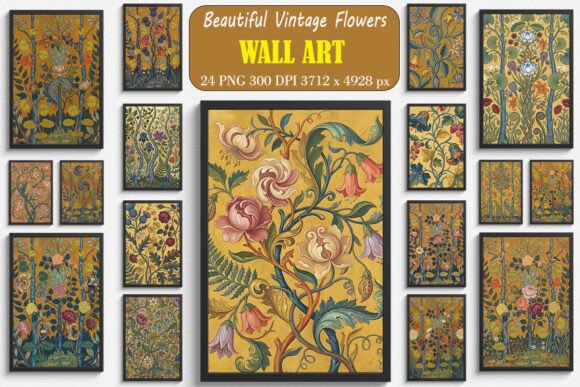 Vintage Flowers Graphics & Illustrations Review